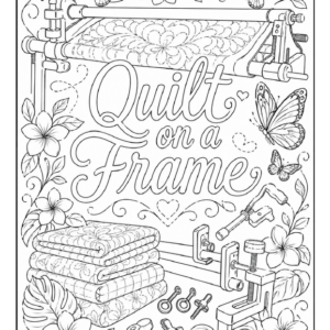 Quilt On A Frame Coloring Page