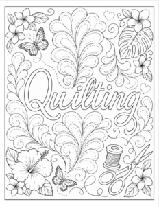 Quilting Coloring Page