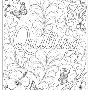 Quilting Coloring Page