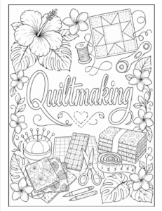 Quilt Making Coloring Page