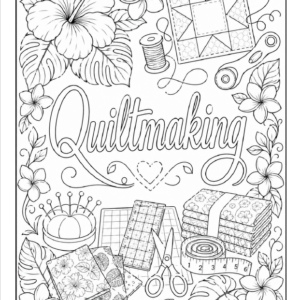 Quilt Making Coloring Page